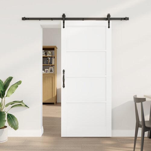 VidaXL drsna vrata s strojno opremo, bela, 86x198,5 cm, trdi les bor, notranja vrata &amp;lsquo;ORKDAL&amp;rsquo;, bela, 86x198,5x4 cm, trdi les bor Slike