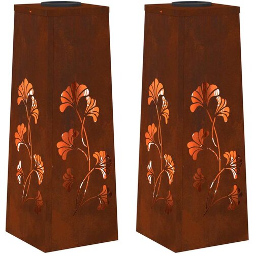  Solarna LED svjetlost za stazu 2 pcs Corten čelik Corten čelik Slike