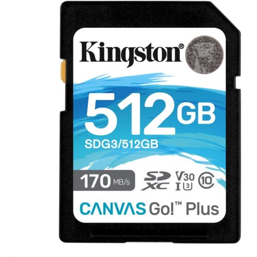 Kingston Technology Canvas Go! Plus 512 GB SD UHS-I 10.razred Slike