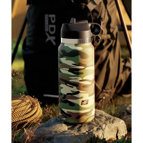 Pipedream PDX Plus Fap Flask Happy Camper Discreet Stroker Camo Frosted Slike