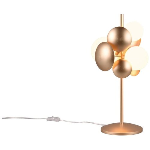 Trio Select Bela/zlata namizna svetilka s steklenim senčnikom (vi&amp;scaron;ina 50 cm) Bubble &amp;ndash; Slike