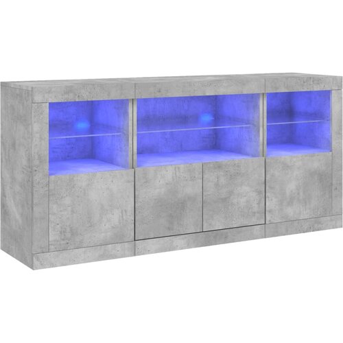 Maison Chic Komoda - Predalnik z LED lučkami betonsko siva 142,5x37x67 cm, (21719551) Cene