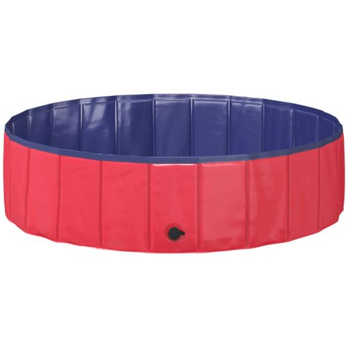  Sklopiva bazen za pse Crvena i plava 120 x 120 x 30 cm PVC - Crvena 120 x 30 cm Cijene