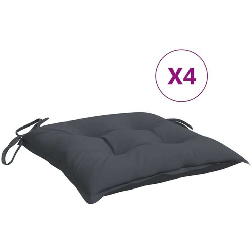  Blazine za stole 4 kosi antracitne 40x40x7 cm tkanina, (20623550) Cene