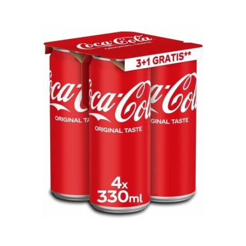 Coca-Cola gazirani sok 4x330ml limenka Slike