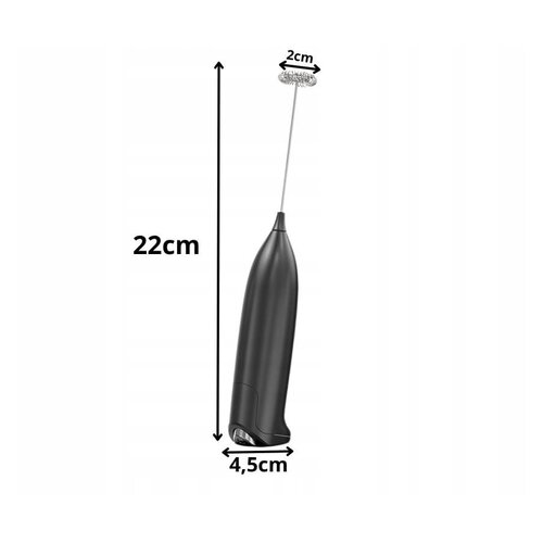  Brezžični penilec mleka in tekočin 22cm črn Slike