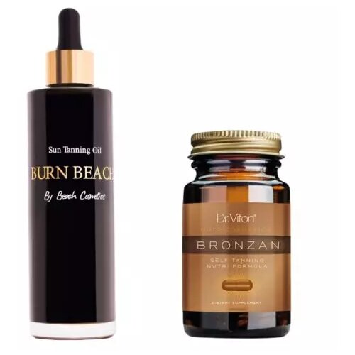  Set Beach Cosmetics Burn ulje za sunčanje na bazi zelenog oraha 100ml + Dr. Viton Bronzan, 30 kapsula Cene