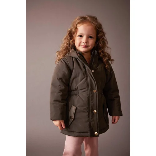 Defacto Baby Girl Hooded Waterproof Coat