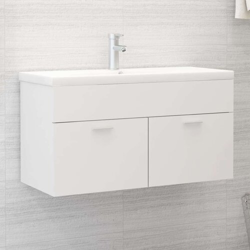 Ormarić za umivaonik bijeli 90 x 38 5 x 46 cm od iverice Cijene