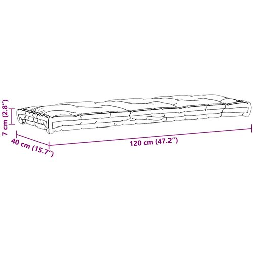  Paletni podni jastuk pamučni 120 x 40 x 7 cm antracit Slike