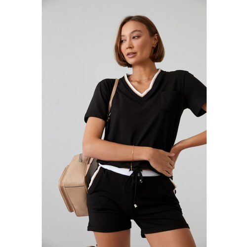 Fasardi Women's summer set with black shorts Slike