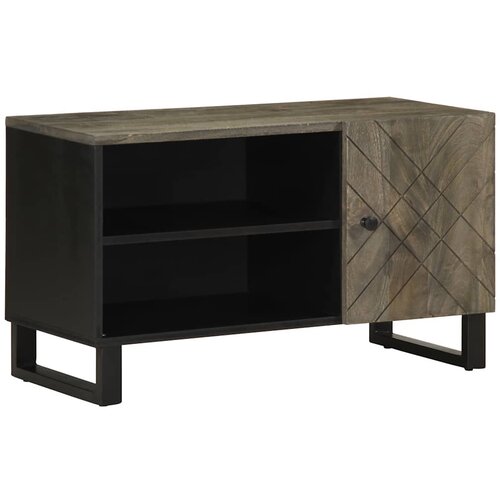 TV ormarić crni 80x33x46 cm od masivnog drva manga Cijene