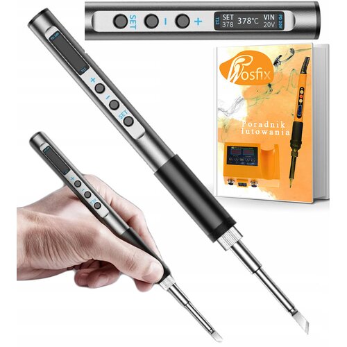 Rosfix NanoPro NP65W Spajkalnik – Precizen Za PCB, Zamenljivi T12 Groti, 65W USB-C OLED | 180–450°C, ±2°C, (5000356480) Cene