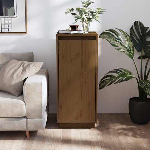 The Living Store Komoda medeno rjava 31,5x34x75 cm trdna borovina - Komoda, (21663562) Slike