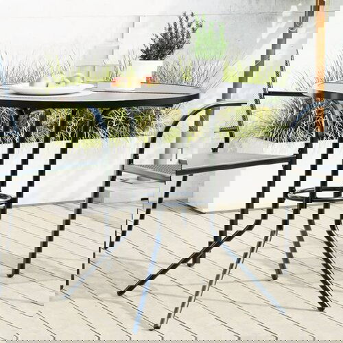 VidaXL Okrugli stol za terasu antracit &amp;Oslash; 80 x 72,5 cm čelični Slike