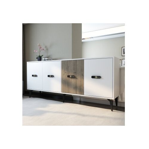 Hanah home komoda cherry white walnut Slike