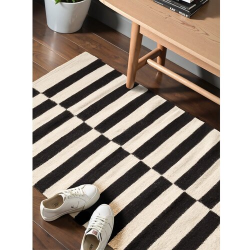 Hanse Home Crno-bijeli obostrani/ručno rađen vuneni tepih 80x150 cm Donna &amp;ndash; Slike