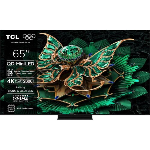 Tcl 4K QD-Mini LED HDR PREMIUM 65C71K, Google TV, 144Hz, Ozvočeno z Bang & Olufsen - - 65 - črna - 1444 / 869 / 369 mm - 19,9 kg (brez stojala) - 24 - F - Avtera Cene