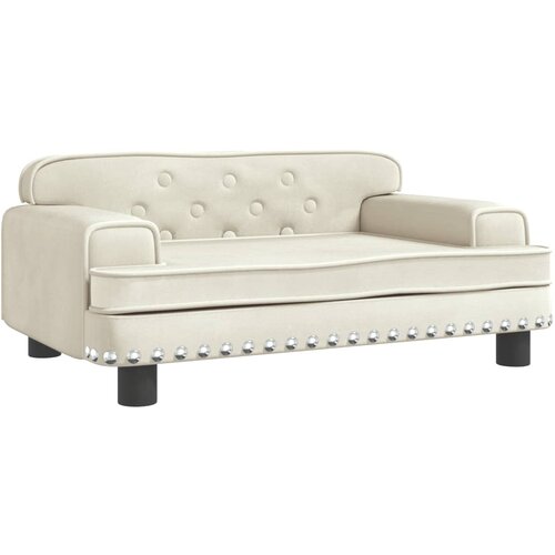 Maison Chic Otroški kavč - Otroški divan - Otroški sedež krem 70x45x30 cm žamet, (21729727) Cene