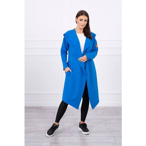 Kesi Long hooded cardigan - purple-blue Slike