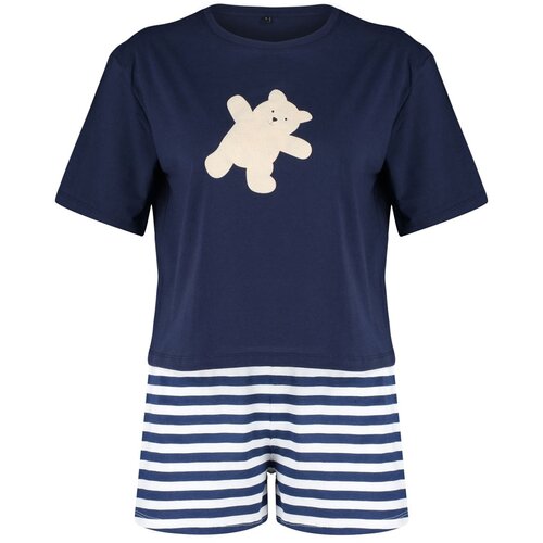 Trendyol Ženski set pidžame Thmss24Pt00039, Tamnoplavi Cene