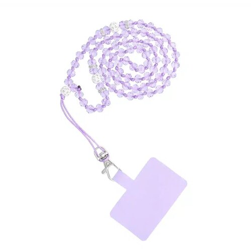  Obesek za telefon CRYSTAL DIAMOND / dolžina vrvice 74cm (37cm v zanki) / okrog vratu vijolična Slike