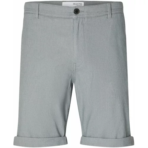 Selected Homme Chino hlače 'LUTON' sivkasto plava / prljavo bijela