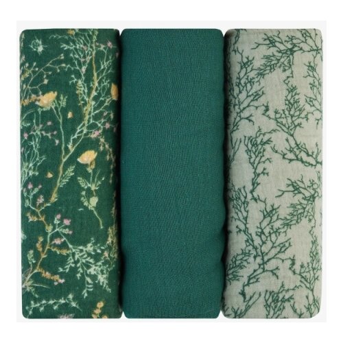  Pelene od muslina set 3 pcs 75x75 Secret Garden Green KKB12103 Slike