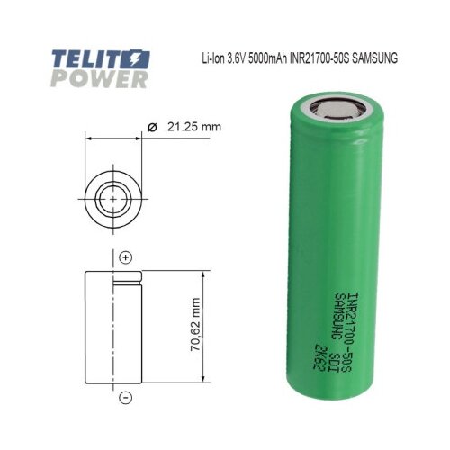 Samsung INR21700 - 50S Li-Ion 3.6V 5000mAh ( 4663 ) Slike