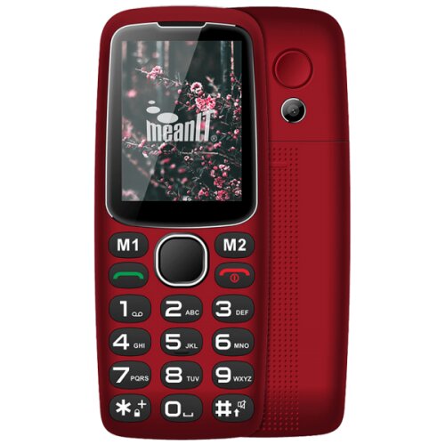 Meanit mobilni telefon 2.4" ekran, bt, sos taster, crvena senior Slike