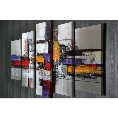  BC95 multicolor decorative canvas painting (5 pieces) Slike