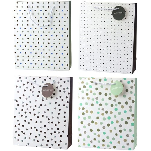 Classic Polka Dot Gift Bag with Just For You Pendant 32 x 26 x 10 cm Cijene