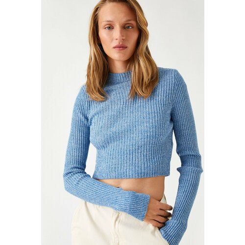 Koton Women's Blue Melange Sweater Cene