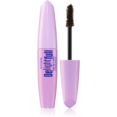 Avon DelightFull False Lash vodoodporna maskara za podalj&amp;scaron;anje trepalnic odtenek Lava Brown 10 ml Slike