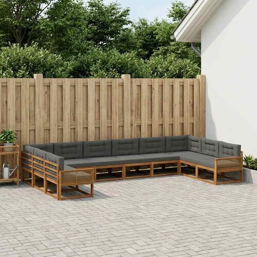  Set vanjskih sofa 10 kom. Prirodna i antracit Cijene