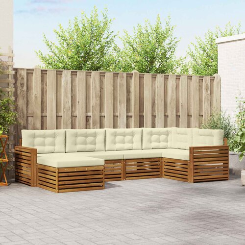  Set vanjskih sofa 6 kom. Prirodna i krem 331 x 172,5 x 73 cm Cijene