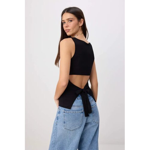 TRENDYOLMILLA ženska bluza Twoss26Bz00672, crna Slike