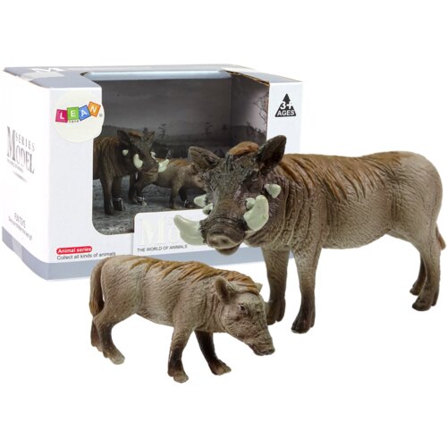  Set of 2 Figures African warthog with young Animals of the World Series Cene