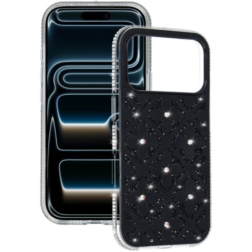 Onasi Diamond Flower ovitek za Samsung Galaxy S26 Ultra 5G - črn Cene