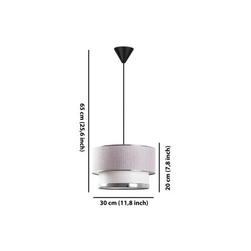 Opviq Luster Cake, 65cm, E27, Svijetlosiva Cijene