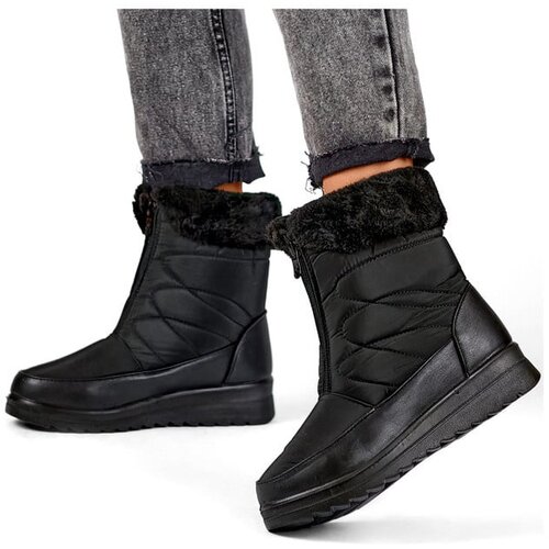 Primohurt Insulated high winter boots for women, snow boots with a zipper, winter boots with a flat sole Slike