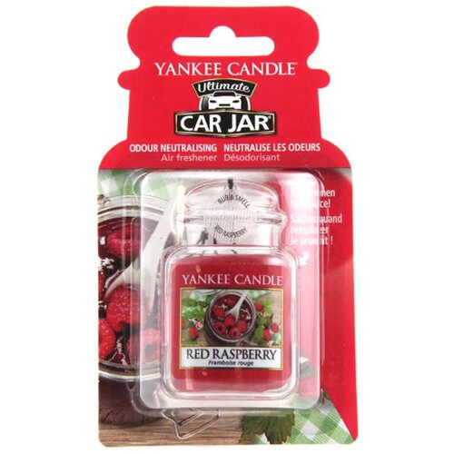Yankee Candle red Raspberry Car Jar viseći osvježivač zraka za automobil 1 kom Slike