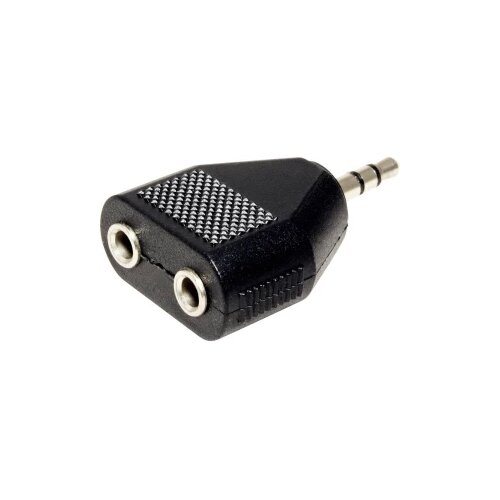 Value 11.99.4440 utičnica audio adapter [1x 3,5 mm banana utikač - 2x priključna doza za 3,5 mm banana utikač] crna Slike