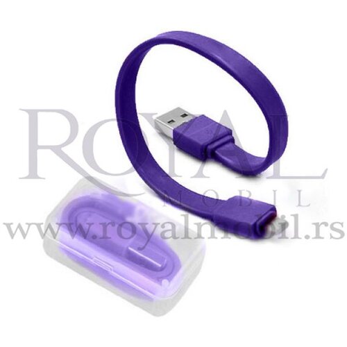  USB kabal CANDY 20cm micro ljubicasti Cene