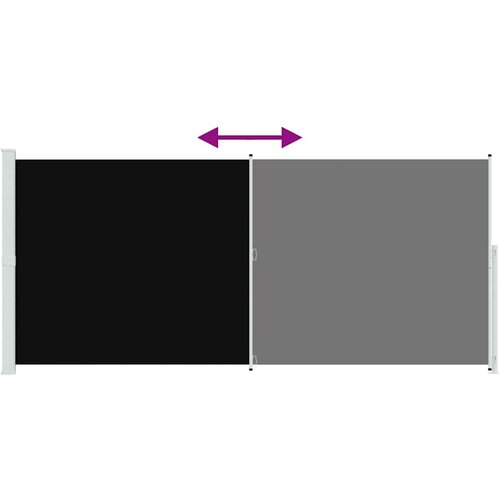  Uvlačiva bočna tenda za terasu 220 x 500 cm crna Slike
