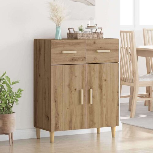 vidaXL Strani šal artisan hrast 34 x 69.5 x 89 cm Konstruiran les Cene