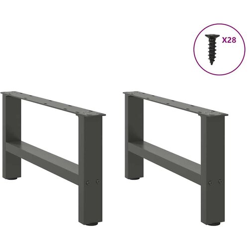  Noge stolića za kavu antracit 2 kom 70x(30-31) cm čelik Slike