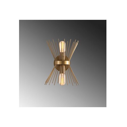 Opviq Zidna lampa KIRPI metalna zlatna 23.*16 *33 cm, 2x E27 ;+Max 40 W, Kirpi - 3092 Slike