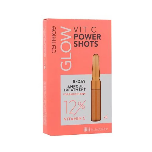 Catrice glow vit c power shots 5-dnevna nega z vitaminom c za posvetlitev kože 5x1,8 ml za ženske