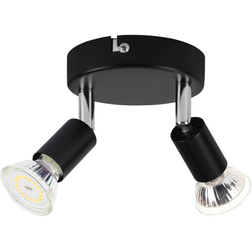 Nettlife Črna LED stropna svetilka z 2 žarnicama, GU10, industrijska, (22116978) Cene